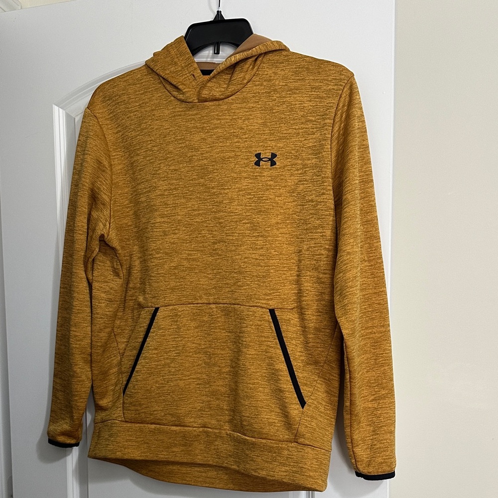 Under Armour Mustard Hoodie with Black Logo